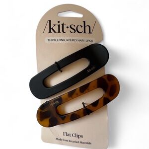 Kitsch Flat Clips 2 Pack Tortoise Shell & Black